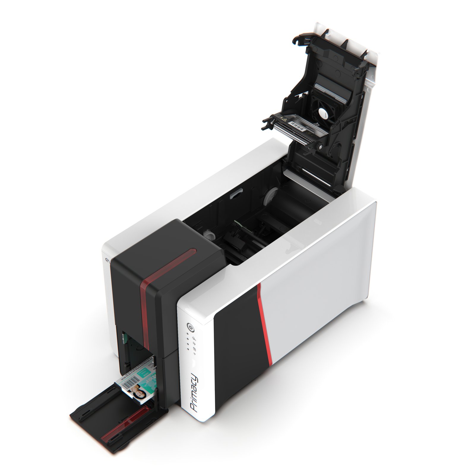 Evolis Primacy 2 — impressão de crachá em ação